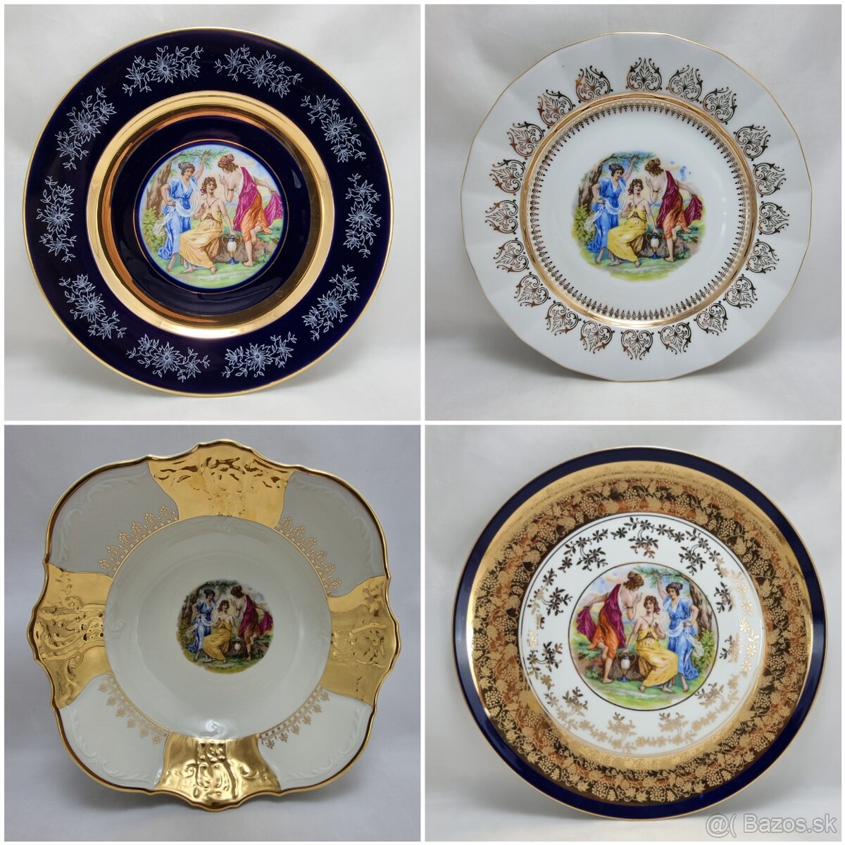 Porcelánové taniere - motív 3.grácií
