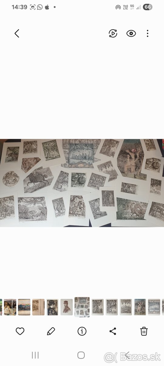 Predám grafické práce Petra Kľúčika a tiež grafiky od iných