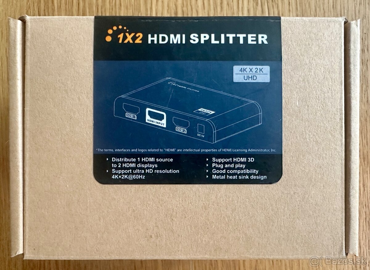 PremiumCord HDMI 2.0 splitter 1x2