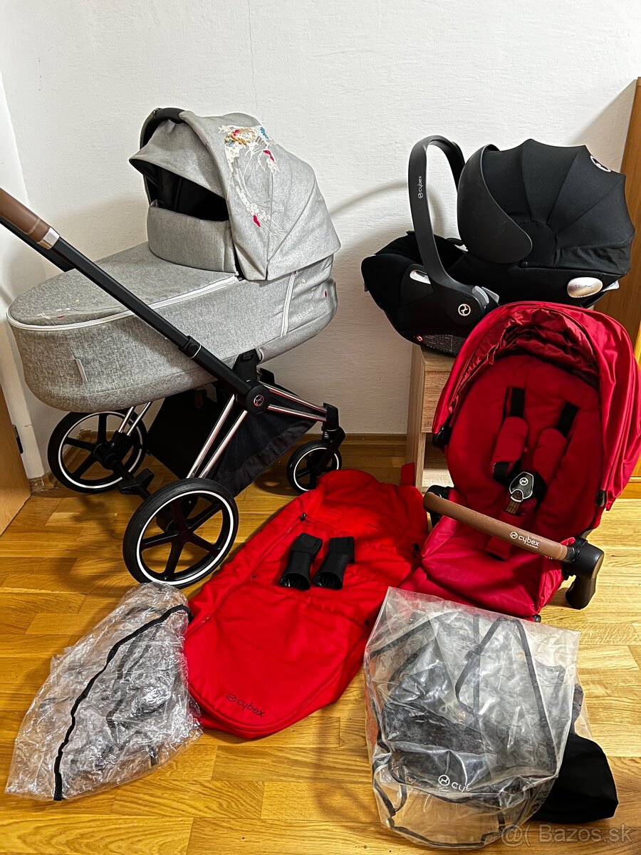 Cybex Priam 3.0 – 3-kombinácia (KOI / True Red / Cloud Q)