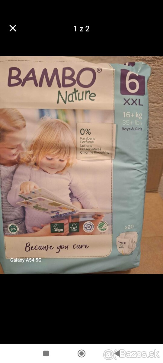 Plienky Bamboo veľkosť 6