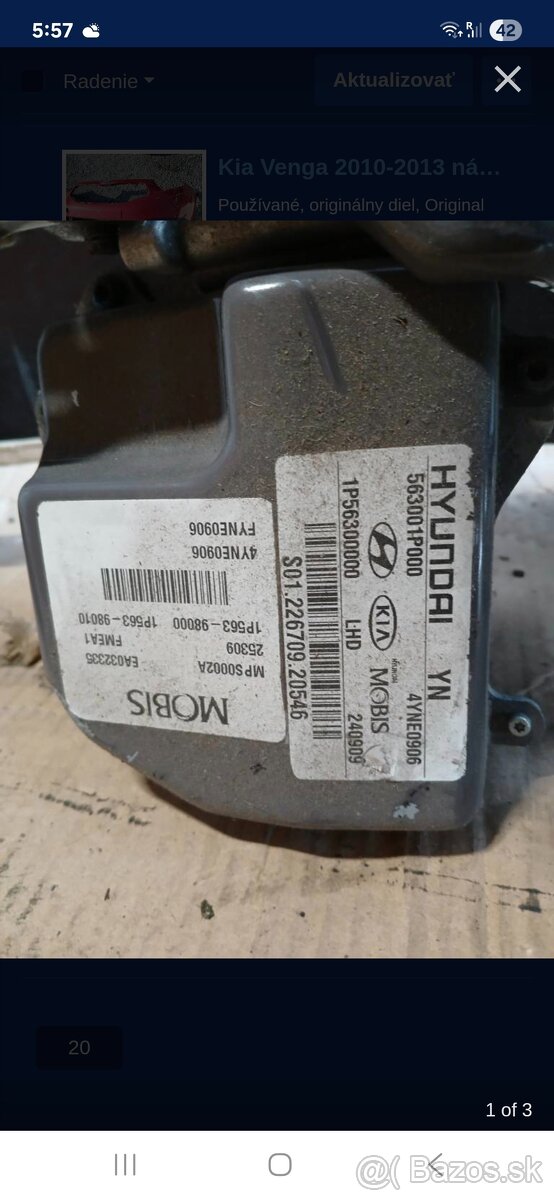 Kia Venga servo riadenie  563001P000