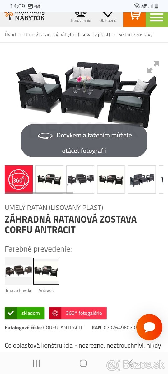 Zahradne sedenie