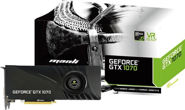 Manli Nvidia GeForce GTX 1070 8GB - prepastovaná/vyčistená