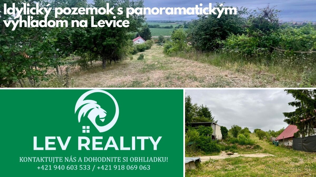 🌄 Idylický pozemok s panoramatickým výhľadom na Levice — vý