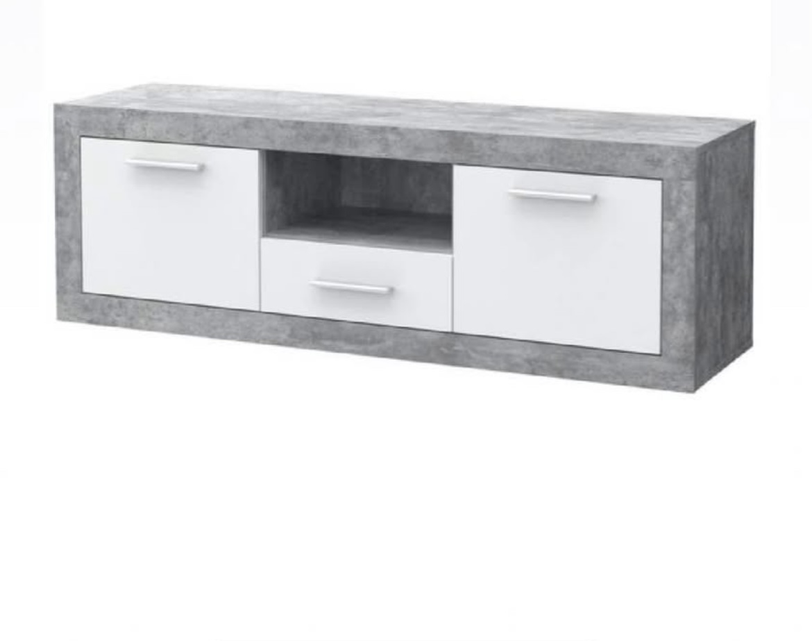 TV stolík BACCIO - biela betón