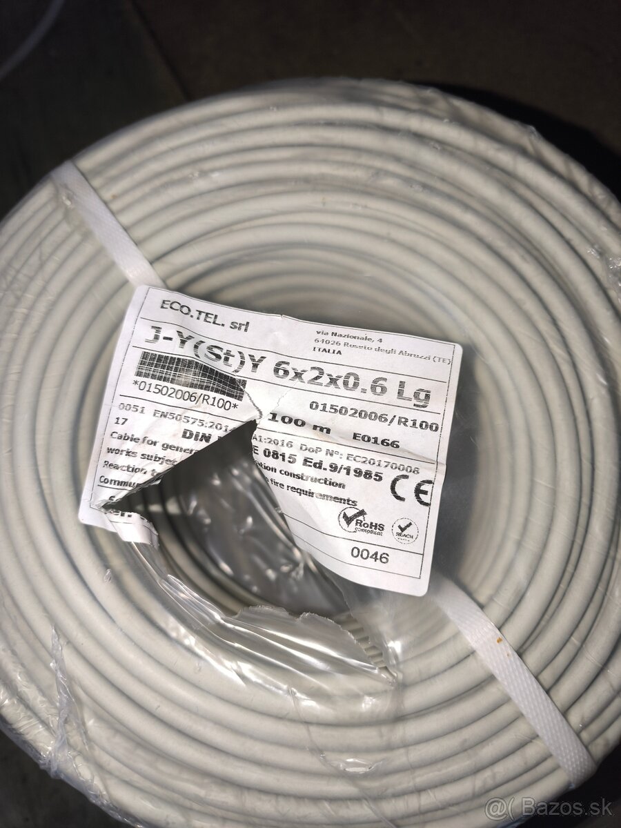 Kábel J-Y(St)Y 6x2x0,6 LG