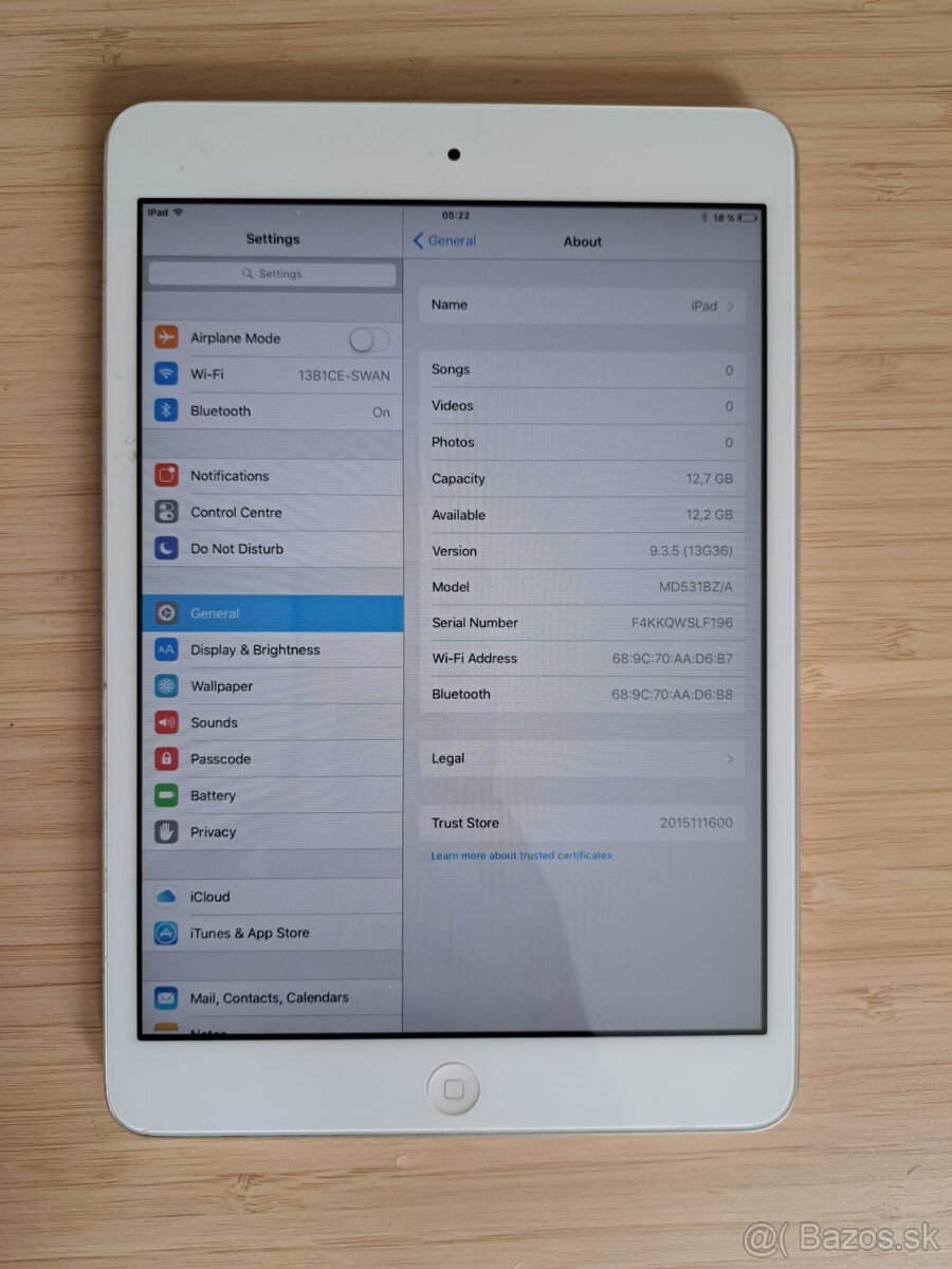 Predám použitý Apple iPad mini A1432 16GB WIFI