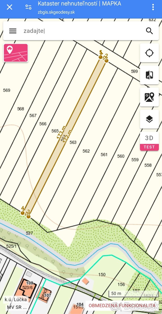 Pozemok v obci Lúčka okres Svidník 1177m2.