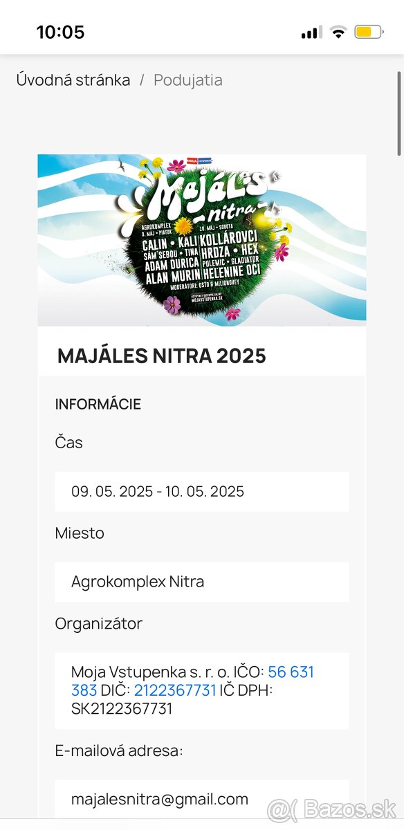 Majáles Nitra sobota