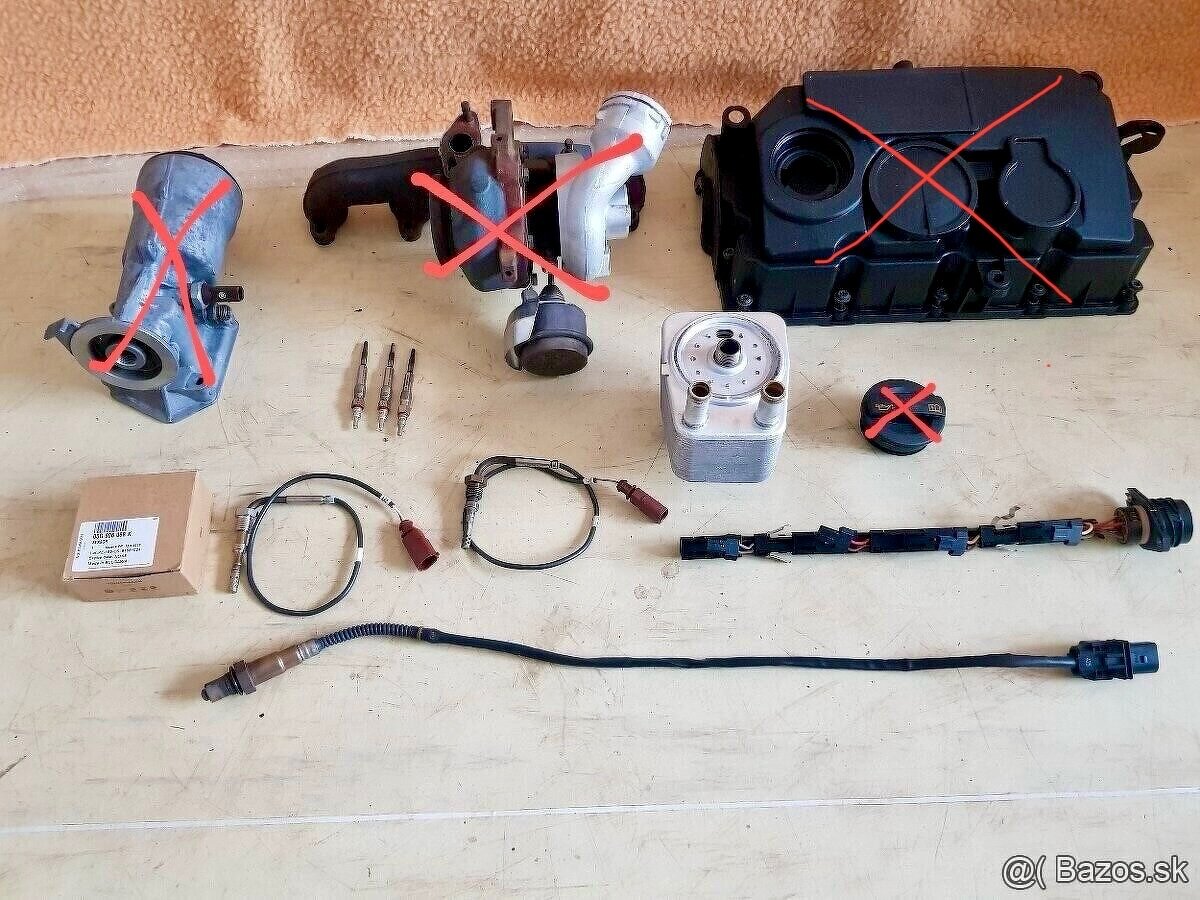 Predám originál diely z motora 1.9 tdi 77kw PD 8V Kód motor