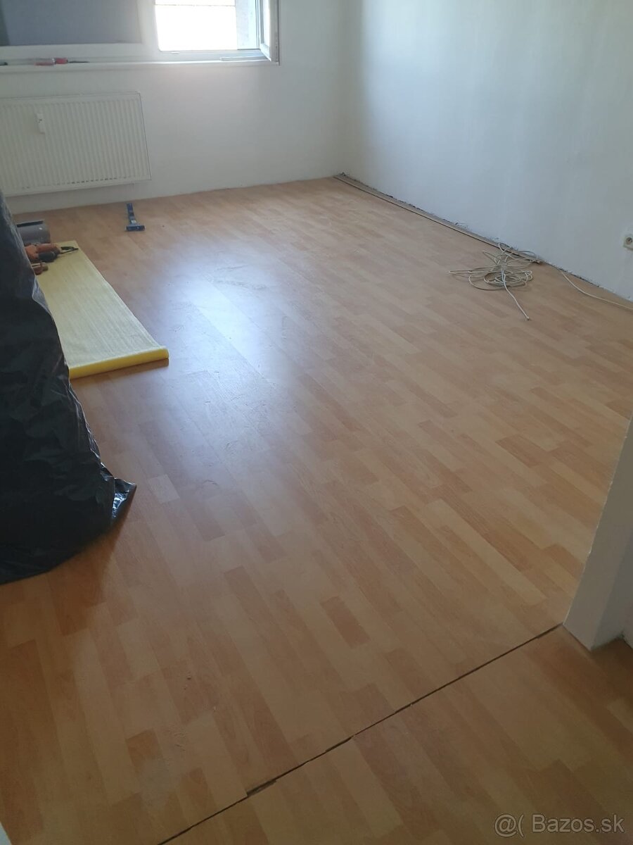 Montaz plavajucej podlahy,stierky,malovky,maliarske prace.