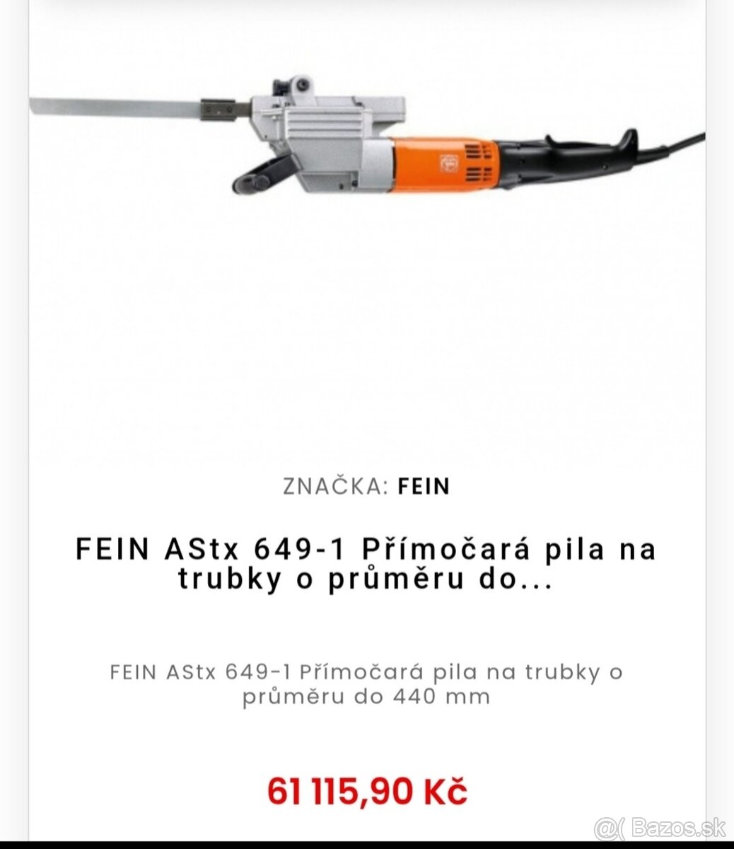 Fein AStx 649 Priamočiara píla na rezanie do 440 mm