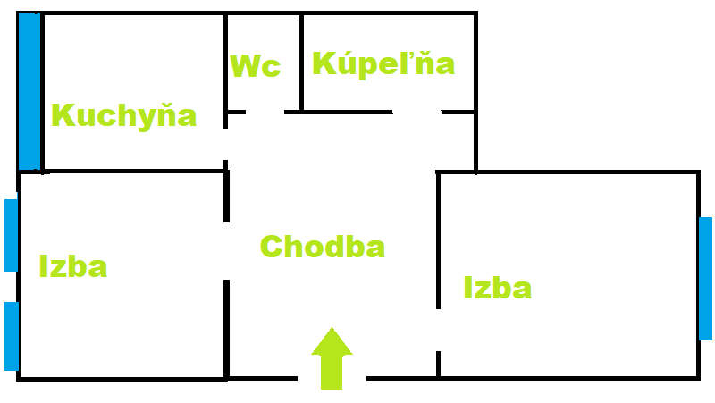2-izbový byt s loggiou - sídlisko Sekčov - ulica Vihorlatská