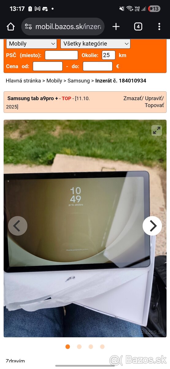 Samsung galaxy tab a9+ 8/256gb