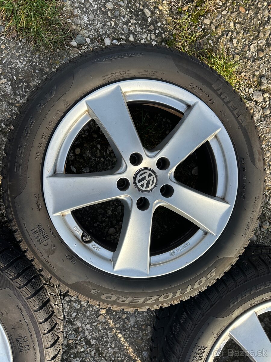 Predám zimnú sadu 5x112 225/55 r17 VW