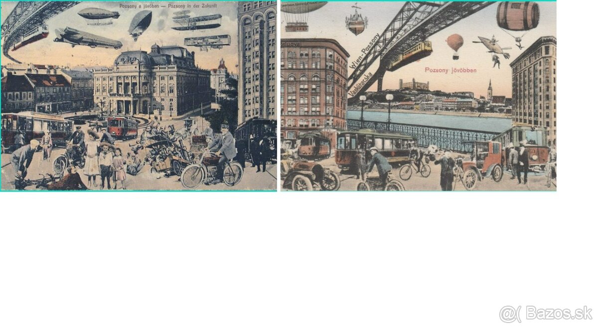 Kúpim pohľadnice Pozsony Jövőben - Bratislava v budúcnosti