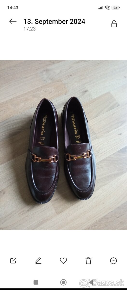 Dámske kožené mokasíny