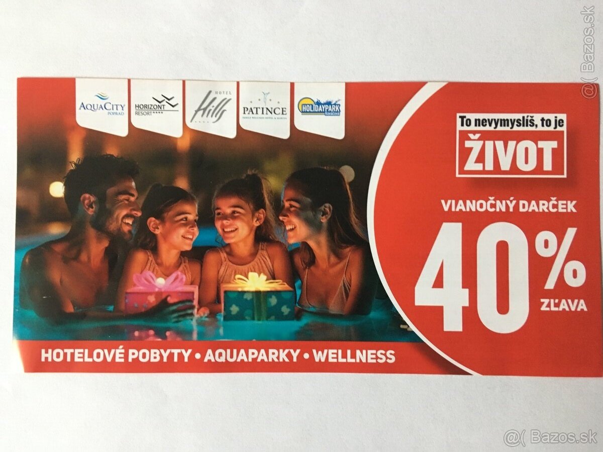 Ponukam 40 % zlavu wellnes pobyt a a ine