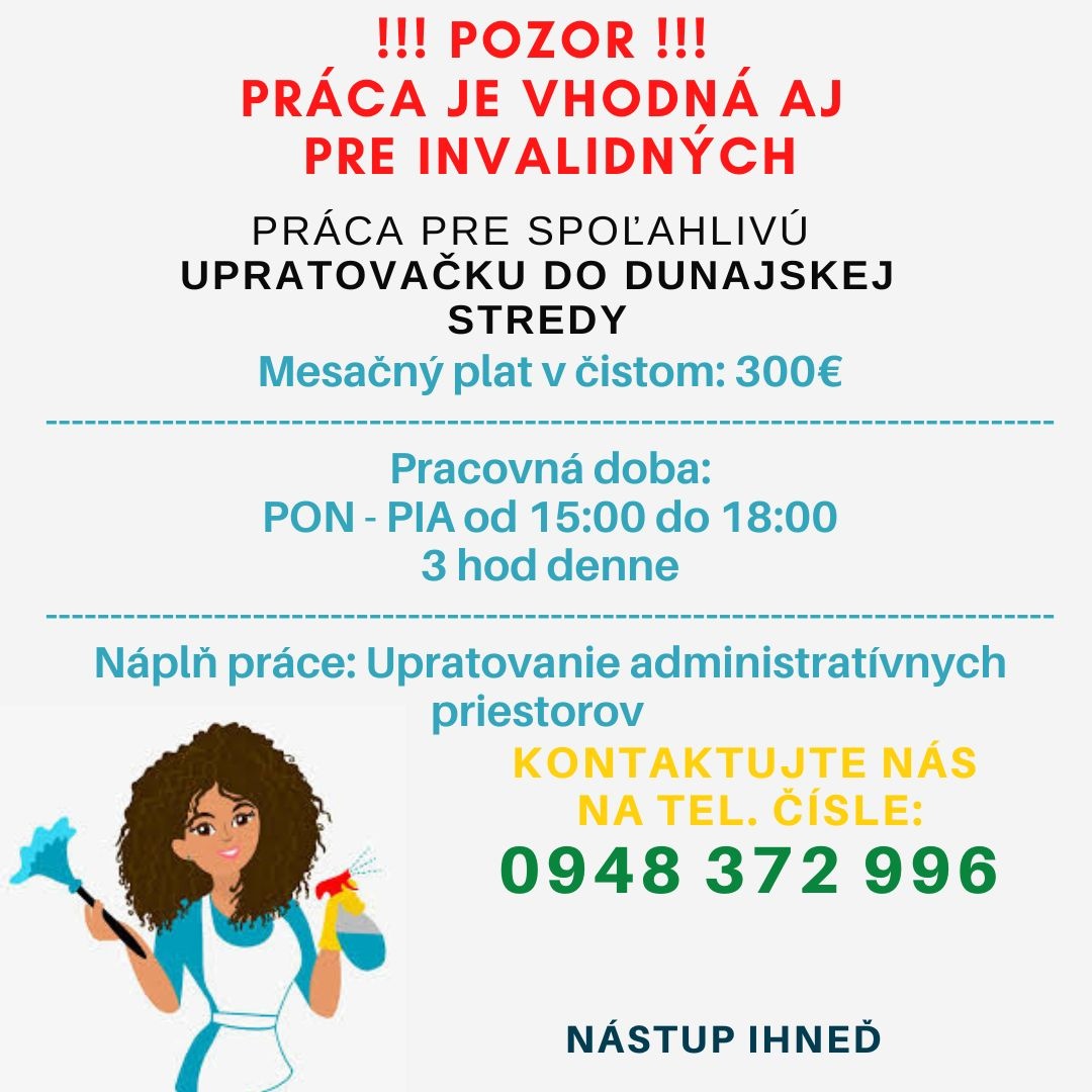 Upratovanie Dunajská Streda