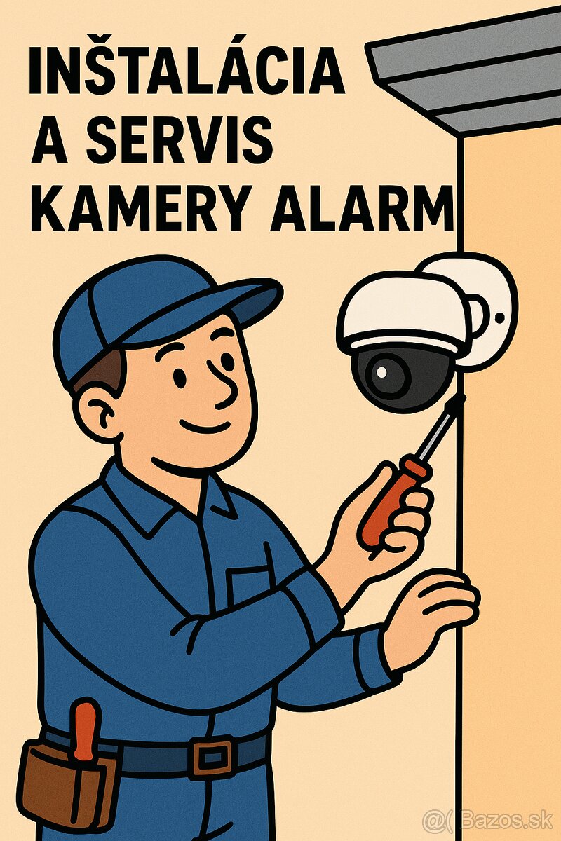 Montáž servis kamery alarm