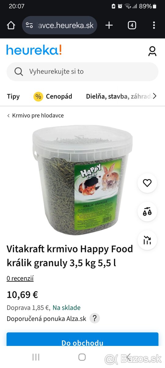 Krmivo pre kraliky vitakraft 7kg