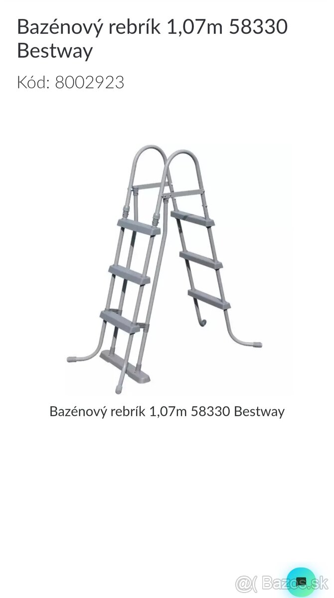 Bazénový rebrík 1.07m