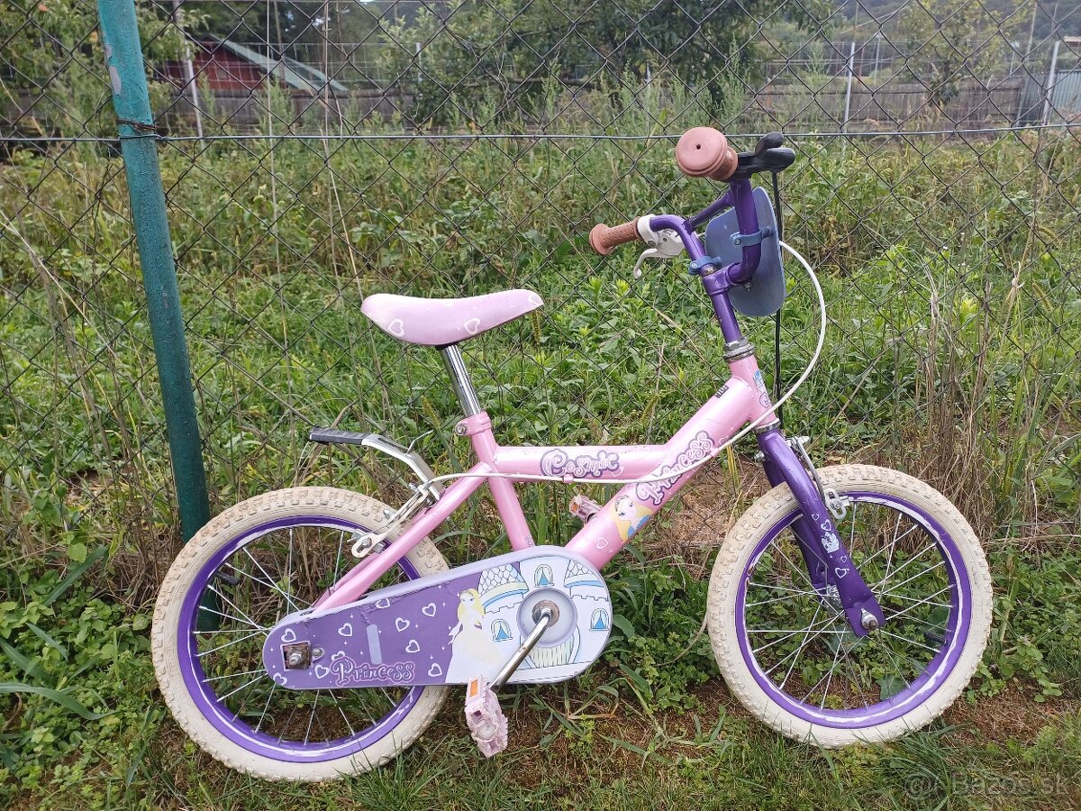 Detský bicykel s potlačou princeznej