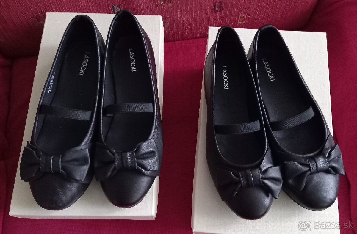 Dievčenské balerínky - poltopánky veľ. č. 32 a 33