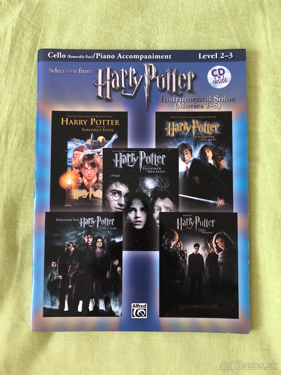 Noty pre Violončelo - Harry Potter, Lord of the Rings a iné.