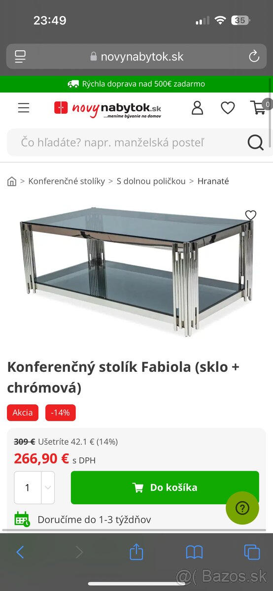 Luxusný konferenčný stolík