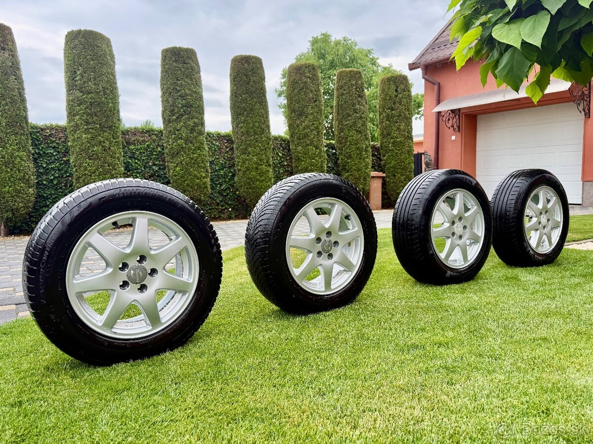 Komplet letnú sadu alu na Škoda,Vw,Seat - 5x100 195/65 R15.