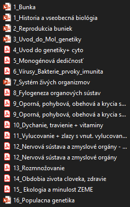 Materiály na prijímacie skúšky na lekárske fakulty SK,ČR