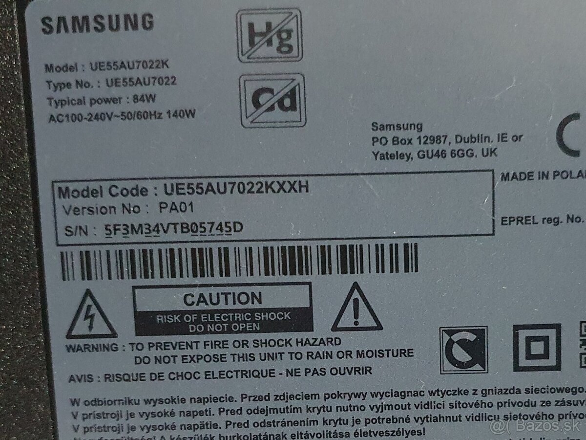 Predam Samsung UE55 TELEVIZOR