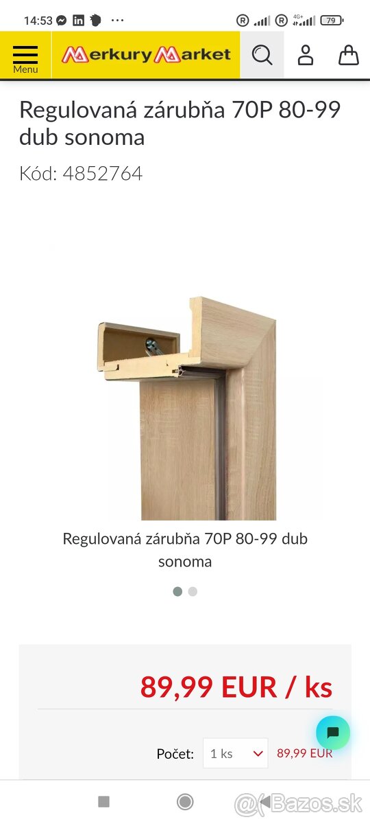 Interierove Zarubne Sonoma Dub 70 L/P 80-99