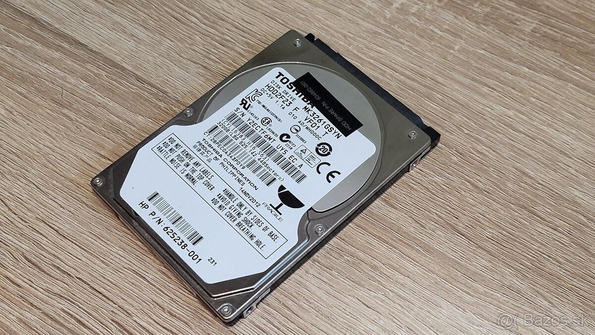 2,5" HDD Toshiba, 3200 GB, 7200 rpm, MK3261GS
