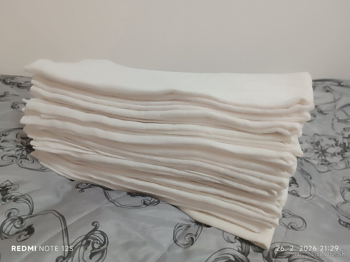 Biele látkové plienky