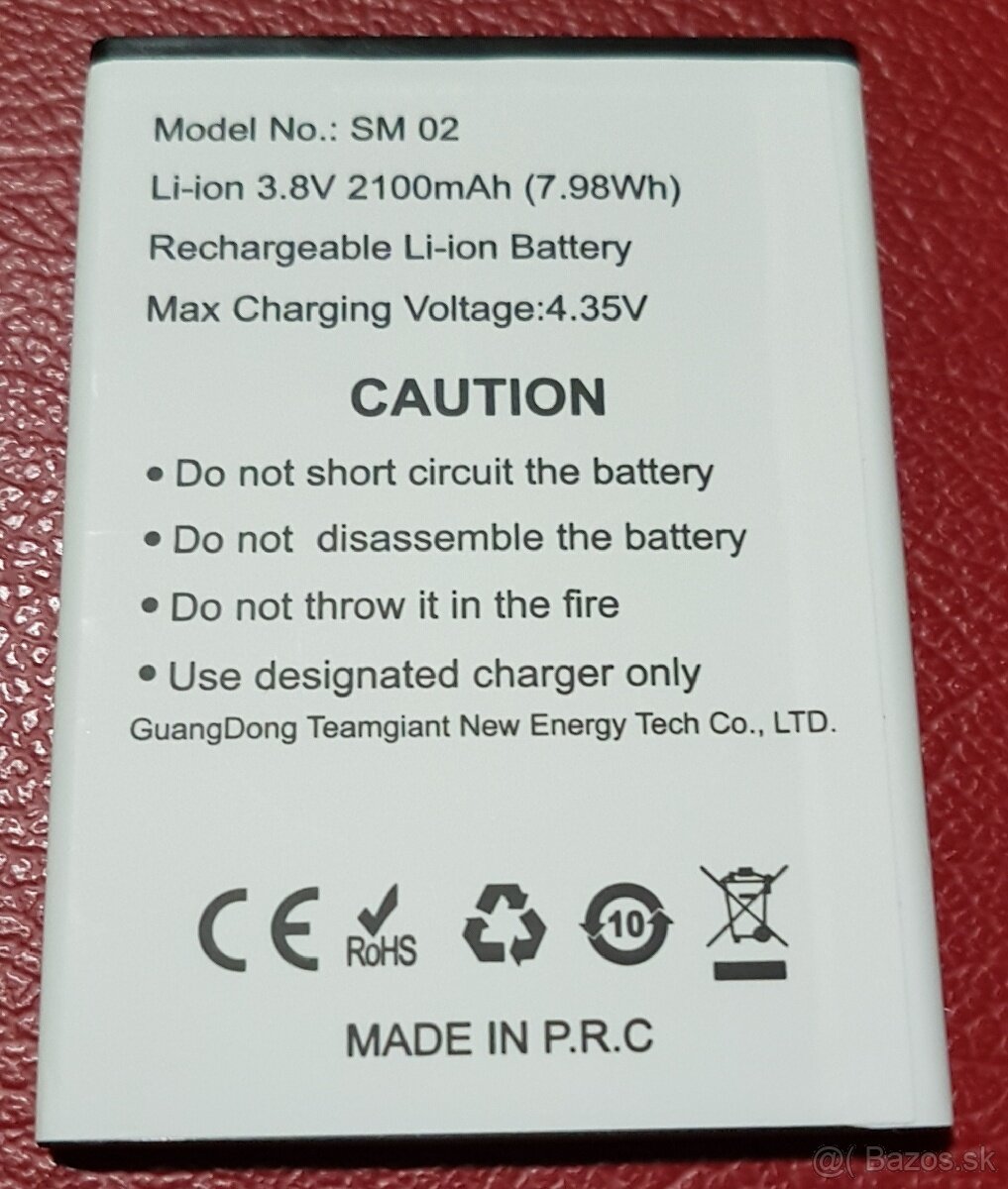Nové originál batérie Blaupunkt SM 02
