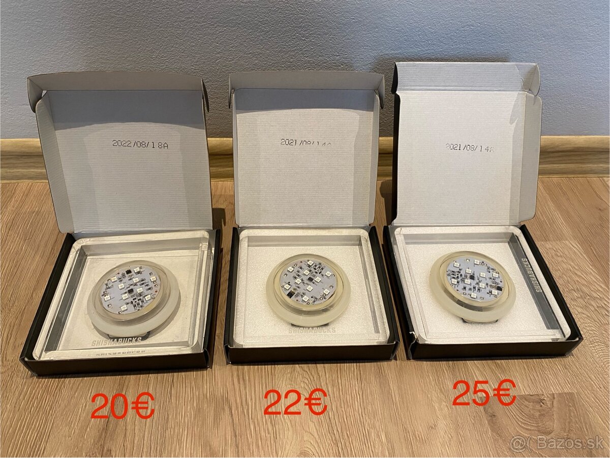 3x LED podsvietenie pre vodné fajky Shishabucks