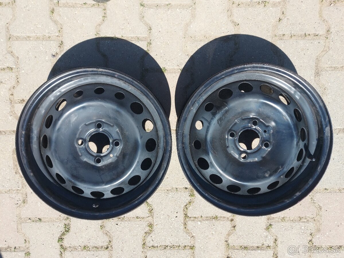 5,5Jx15 4x100 et36 - 2ks plechové disky RENAULT