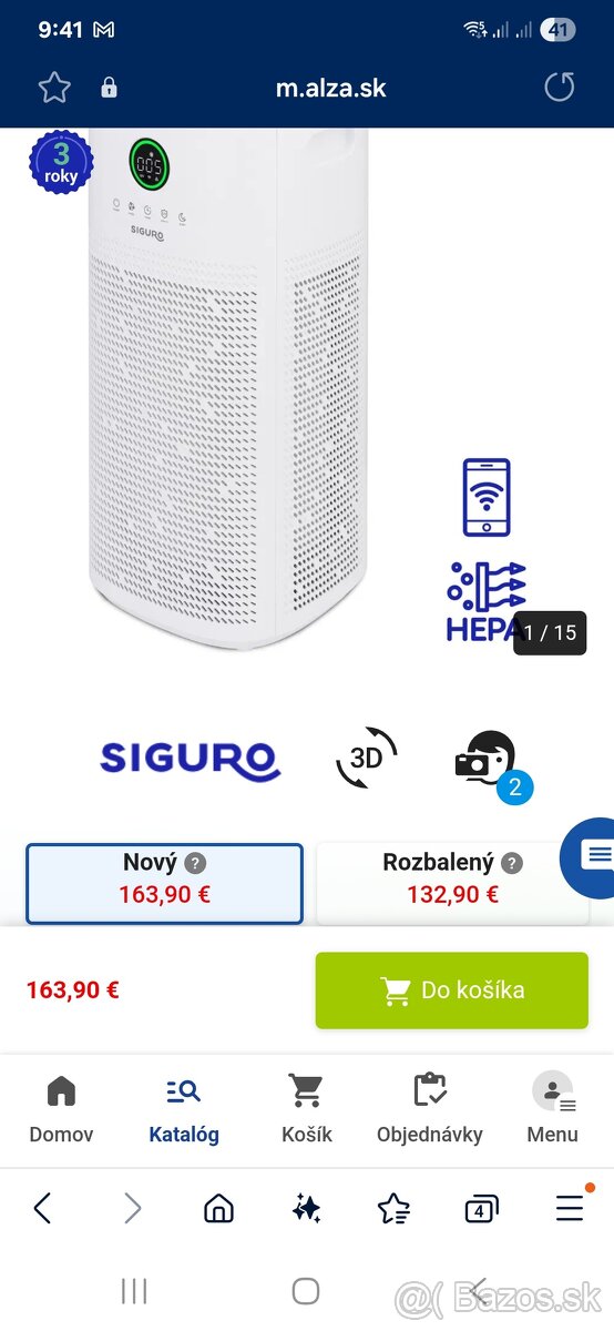 Čistička vzduchu Siguro AP-K50