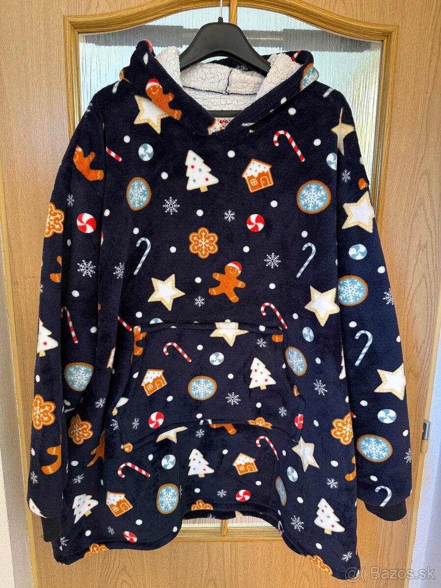 Oodie pončo, one size, Very Merry Christmas