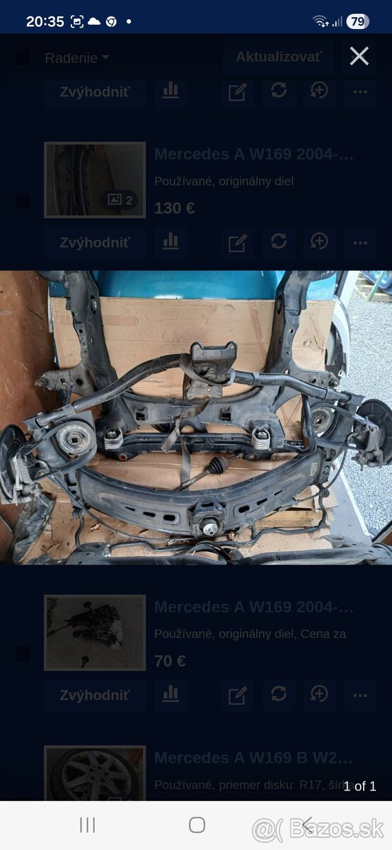 Mercedes A W169 B W245 rok 2004-2012 naprava