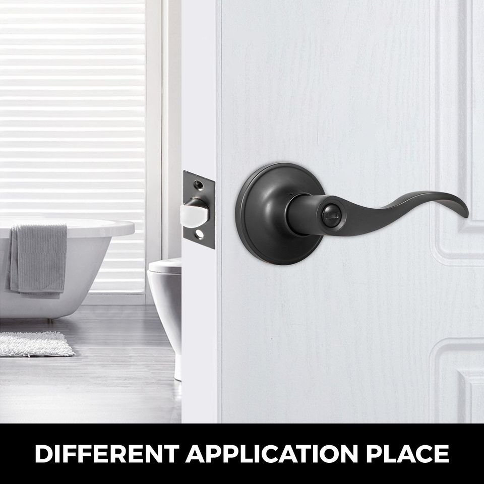 Set černých klik se zámkem, klíčky