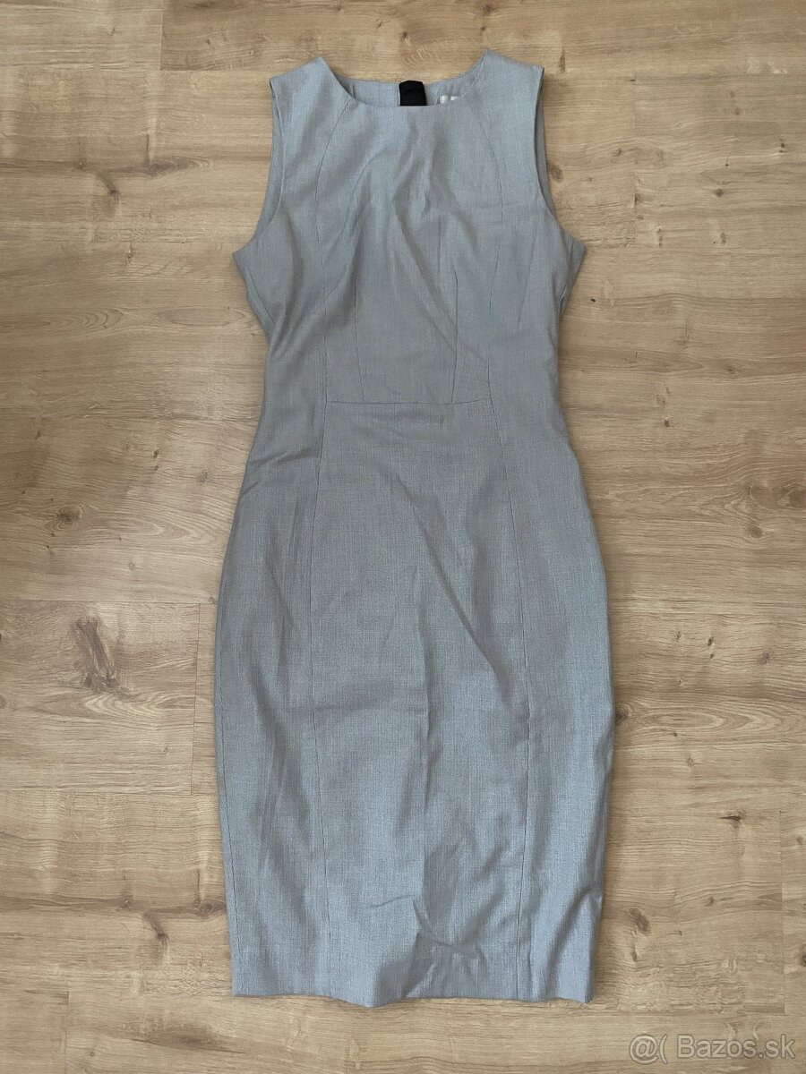 Šedé elegantne šaty H&M