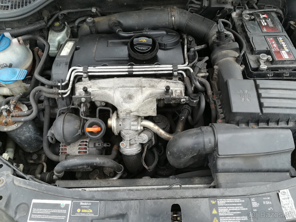 motor, agregat, turbo , diely 2.0 TDI 103kw octavia 2, golf