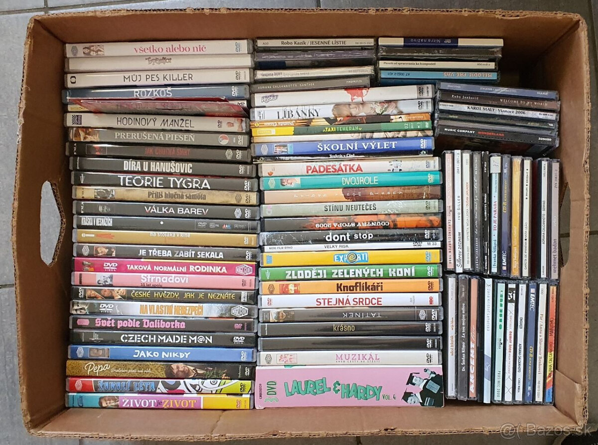 DVD + CD banánová krabica