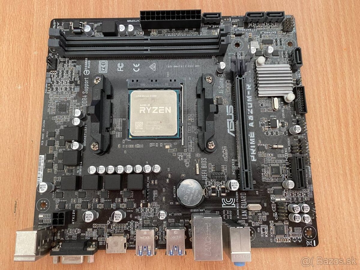 ASUS PRIME A320M-R + AMD RYZEN 3 1200