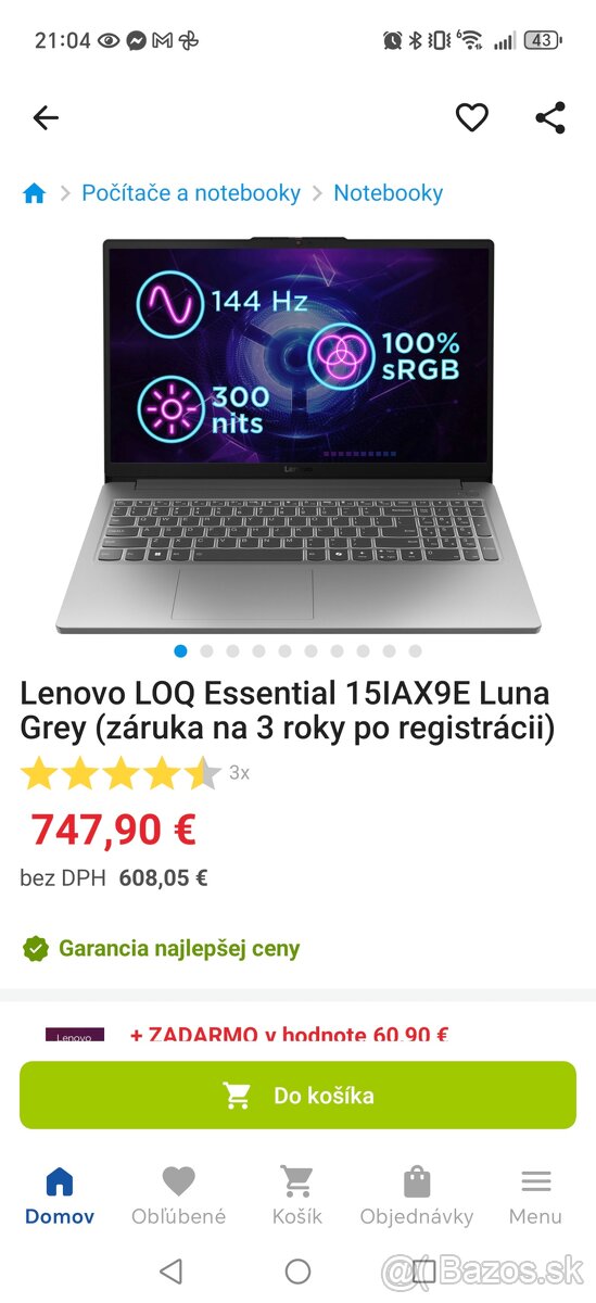Notebook lenovo loq essential gen 9