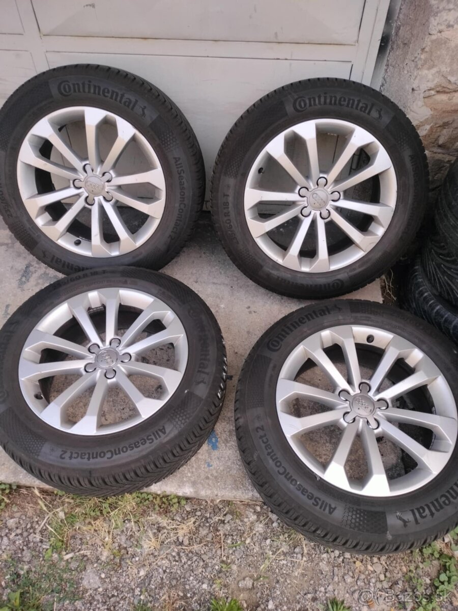 4ks alu disky 5x112 R18 zanovne 2024 celoročne pneu